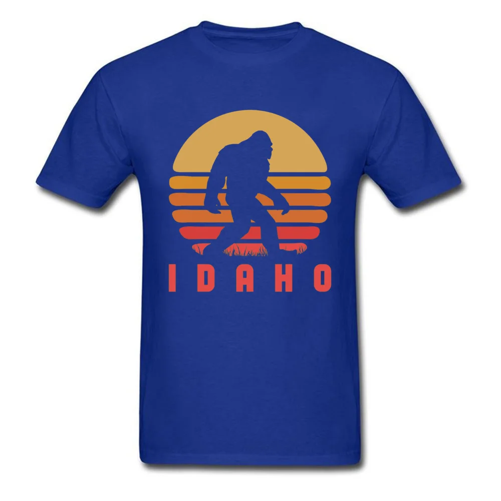 Leisure T-shirts Short Sleeve Design Newest Men April FOOL DAY Tees Design Tops Shirt Round Neck 100% Cotton Top Quality Bigfoot Idaho State shirt Sasquatch Yeti Tee blue