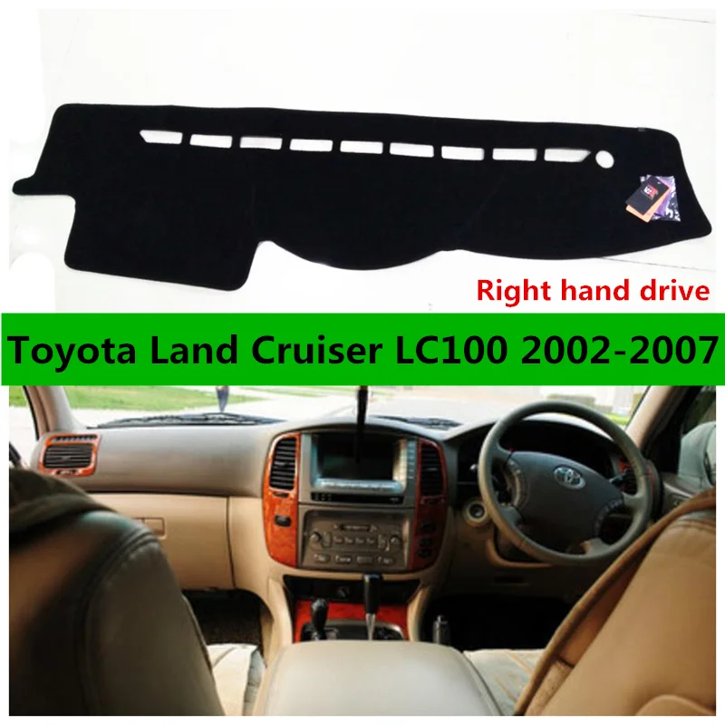TAIJS car dashboard cover rug for Toyota Land Cruiser LC100 2002 2007