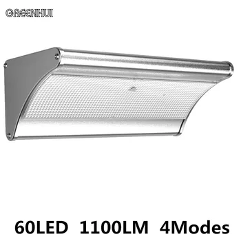 

Waterproof High Brightness 60 LED 1100LM 4 Modes Solar Light Outdoor Garden Radar Motion Sensor Wall Light White / Warm White