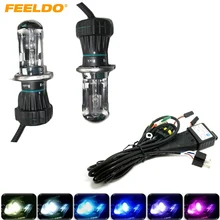FEELDO 35 Вт ксеноновые фары для автомобиля H4 9003 Hi/Lo Bi-Xenon HID Repalcement AC лампы и жгут# HQ2225