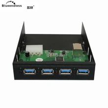 Blueendless 4 порта USB 3,0 концентратор сплиттер внутренняя Передняя панель комбинированный кронштейн адаптер мульти концентратор для ПК