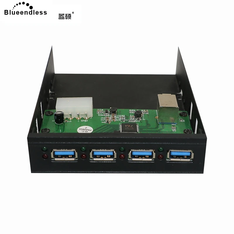 

Blueendless 4 Port USB 3.0 Hub splitter Internal Front Panel Combo Bracket Adapter multi hub for PC free shipping