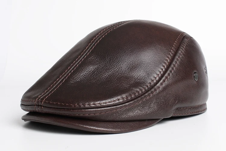 Stylish Genuine Leather Cap for Men Gallery of Trends