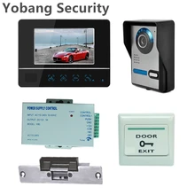 Yobang Security Freeship 7″ LCD Touch Video Intercom Door Phone doorbell door bell IR night vision outdoor Camera+Electric Lock