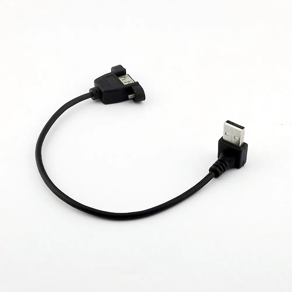 1х USB 2,0 A штекер к USB 2,0 A женский панельный соединительный кабель 25 см вверх/вниз/влево/вправо Угол