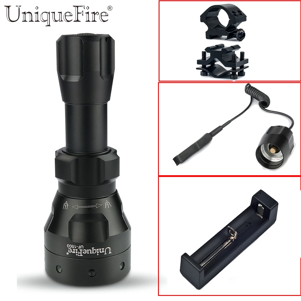 Тактический светодиодный фонарик UniqueFire 1503-XM-L2 1200 люмен линза фокуса 50 мм
