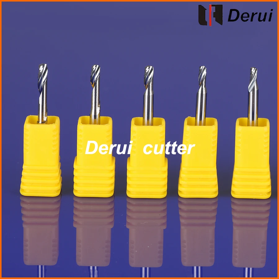 

2PCS 4mm/5mm/6mm/8mm/10mm one flute spiral router bits/end mill/milling cutter/engraving tool for aluminum 3A series