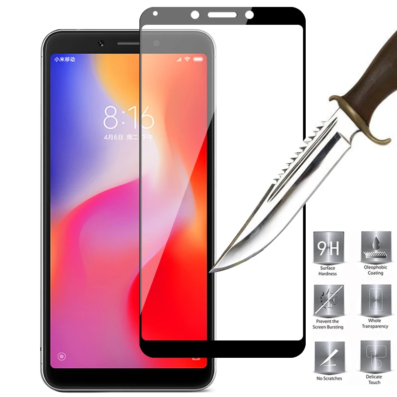 Full Cover Tempered Glass on the For Xiaomi Redmi 6 Pro 6A S2 Redmi 5 Plus 5A 4X 4A Note 6 Pro Screen Protector Protective Film