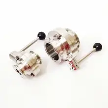 Fit 63 мм трубы диаметром x 2," Три зажим санитарный потока Управление клапан SUS 316L нержавеющей пивоварения дома