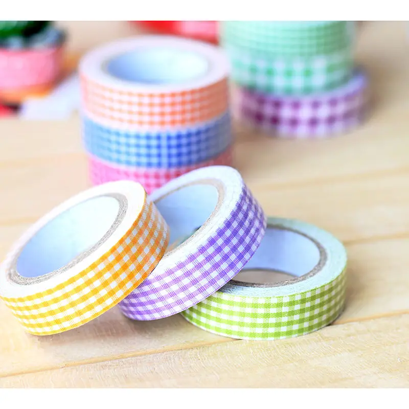 

15mm Washi Decorative DIY Tape Grid Crafts Adhesive Scrapbooking Paper Sticker
