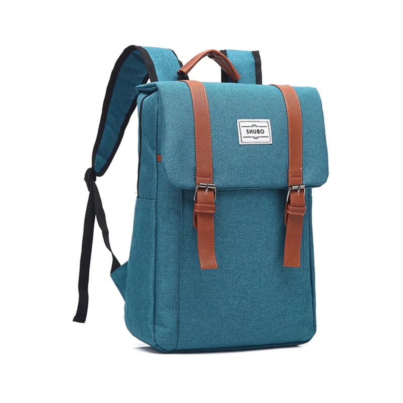 Preppy style backpack women men high quality canvas laptop backpack