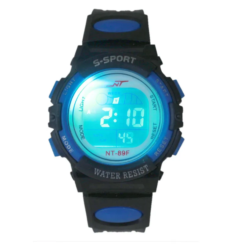 Водонепроницаемый для мальчиков цифровые светодиодные спортивные часы дети сигнализации наручные часы с отметкой даты подарки на день