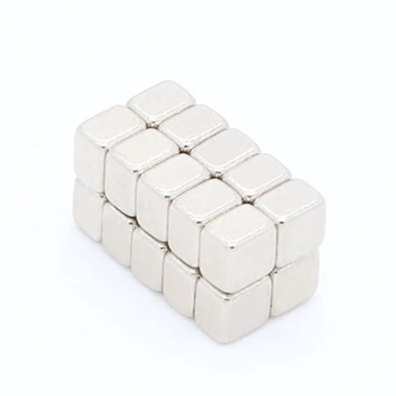 

50pcs 4x4x3mm N35 strong rectangular block refrigerator paste rare earth suitable for car audio square small magnet 4*4*3mm