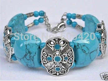 

hot sellWholesale!!10pcs Tibetan style Tibet Silver Turquoise Bangle Jewelry Bracelet