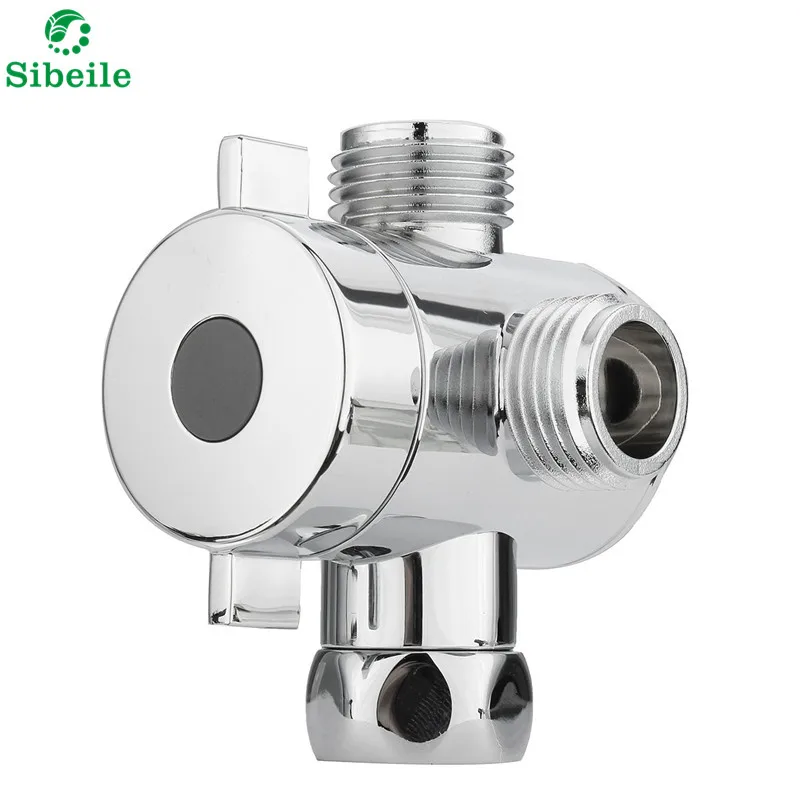 SBLE 3 way Diverter Valve Water Separator Shower Tee Adapter Adjustable Shower Head Diverter Valve Bathroom Accessories ABS