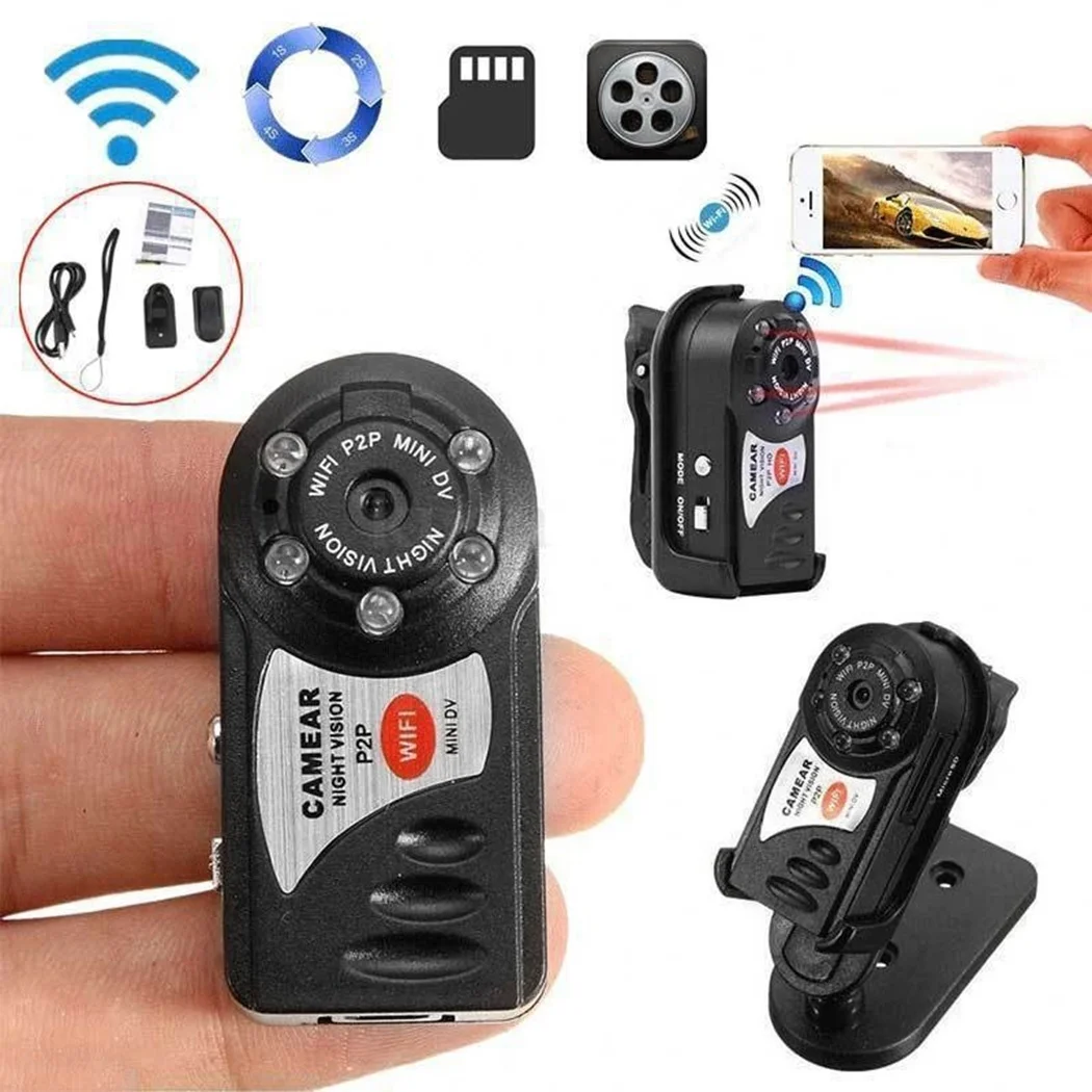 

4G Card+Q7 Wireless Securiy Video Camera with Infrared Night Vision Wireless DVR Cam Body Cam