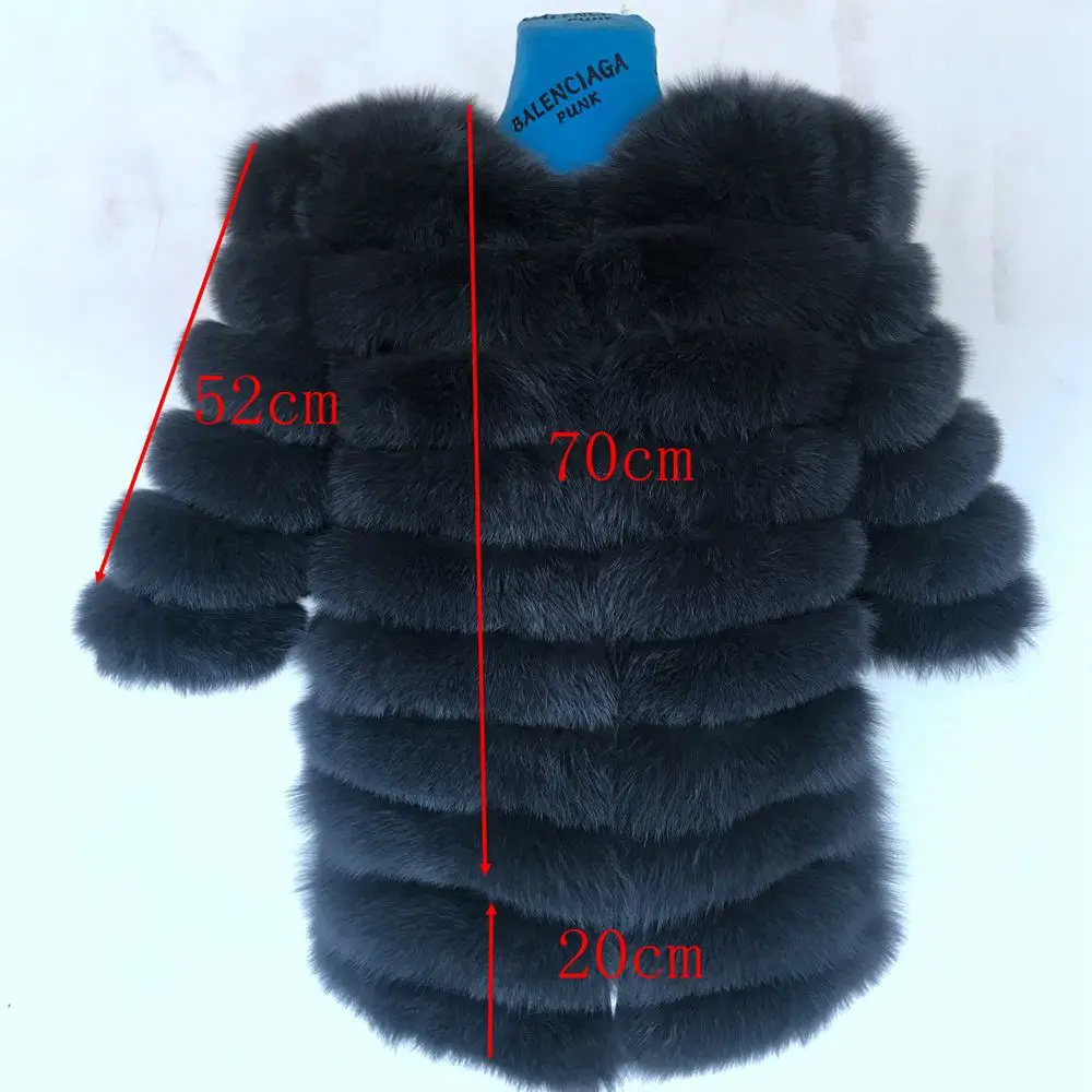 Real fur 2018 Real Fox Fur Coat Women Natural Real Fur Jackets Vest Winter Outerwear Women Clothes