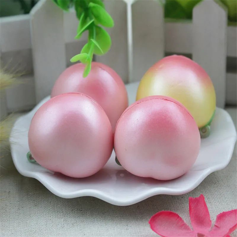 

1Pcs New 4CM Squishy Peaches Cream Scented Slow Rising Kids Toy Cell Phone Charms Pendant Phone Straps Keyring Gift Decor P0.11