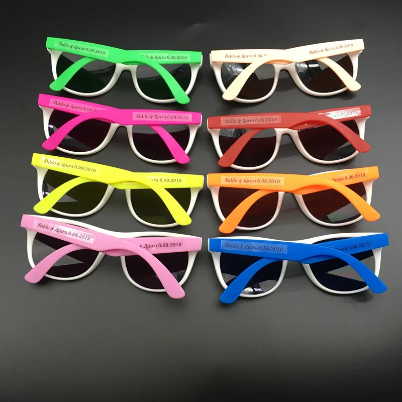 Wedding Anniversary Birthday Props Return Gifts for Guests Classic Personalized Party Sunglasses UV Protection 24-60 Pairs/Lot