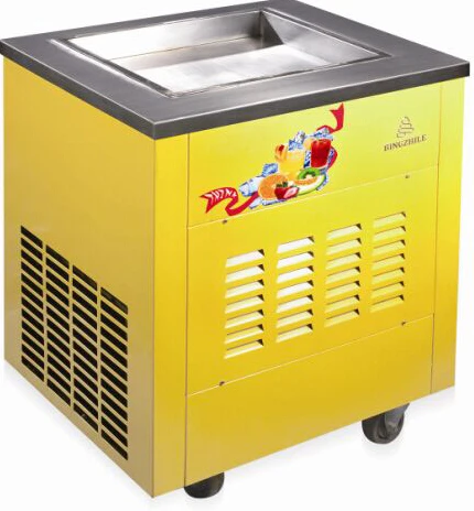 

Commercial Stainless Steel Fried ice machine with One pot, 1PH compressor, 25L/H fried ice cream machine