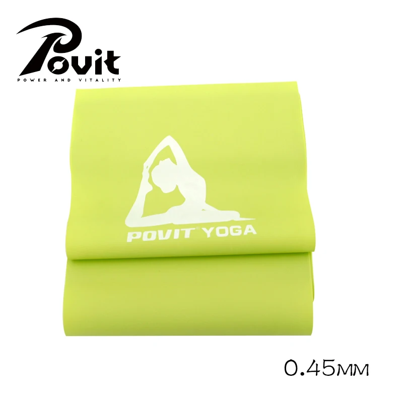 

POVIT 0.45mm 1.8m Elastic Yoga Pilates Resistance Band Crossfit Fitness Equipment Latex Band For Sports Workout Gym Training