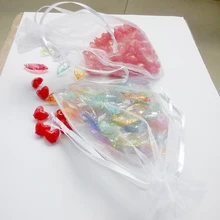 30*40 см 10 шт. белый подарок Сумки для украшений/Свадьба/Рождественский/День рождения/Браслеты Пряжа сумка с ручками Упаковка Из Органзы Сумки