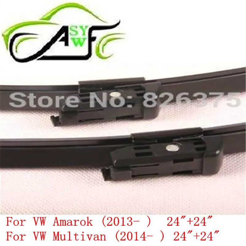 

Free shipping car wiper for VW Amarok (2013 onwards) and VW Multivan (2014 onwards) 24"+24" fit push button wiper arms