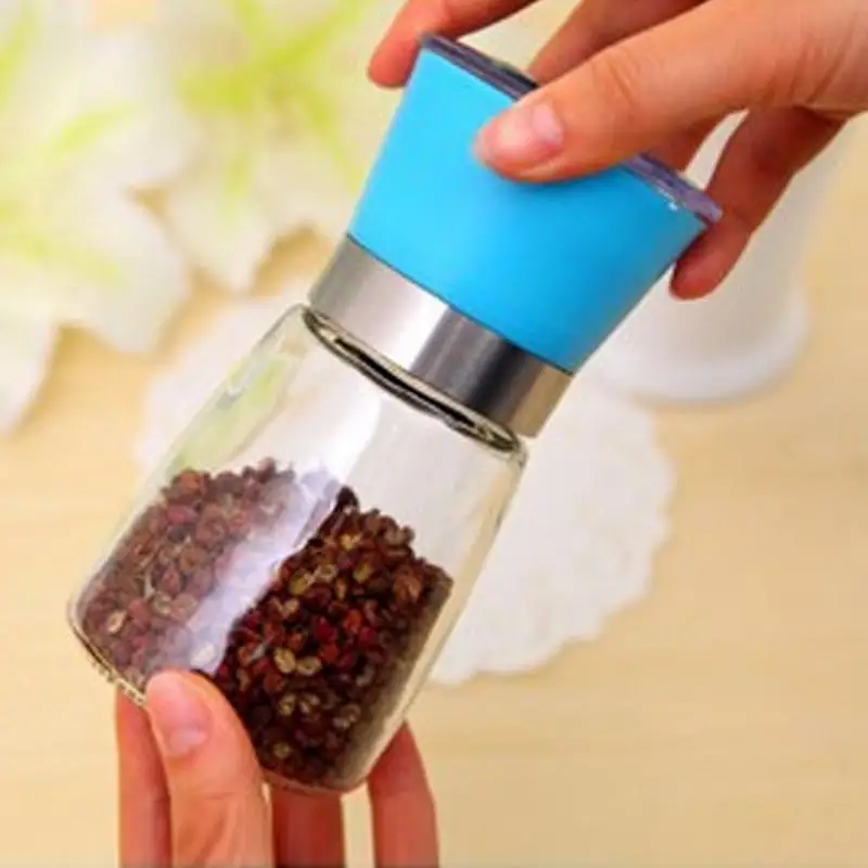 Kitchen Glass Grinding Bottles Salt Pepper Mill Grinder Glass Pepper