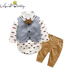 Новорожденных одежда повседневная одежда для маленького мальчика для новорожденных хлопковая одежда для детей комбинезон для детей с