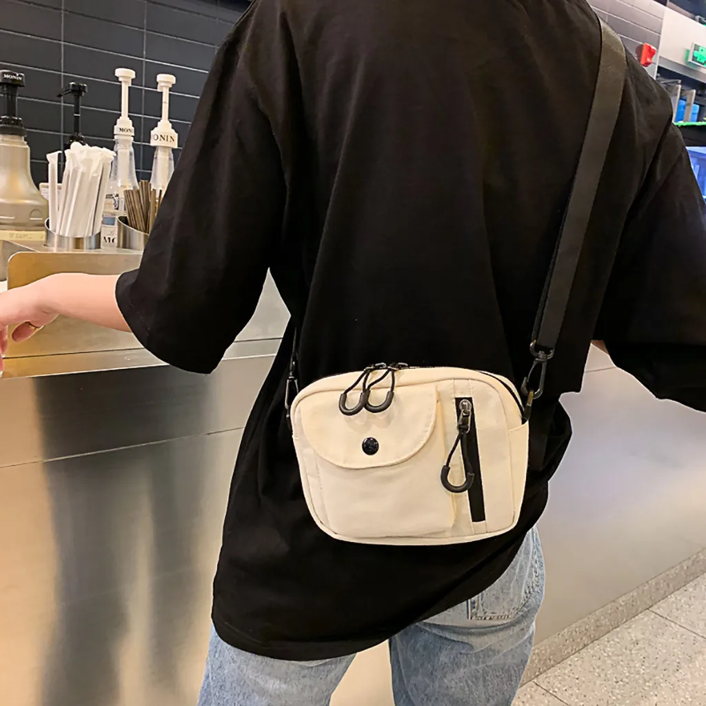 

OCARDIAN Handbag New Fashion Bag 2019 Women Simple Canvas Joker Lovely Messenger bag Girl Mini Flap shoulder bag Dropship May8