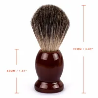 Qshave Man Pure włosia borsuka pędzel do golenia drewna 100% do maszynki do golenia podwójne zabezpieczenia na kanty prosto klasyczny pędzel do golenia 3