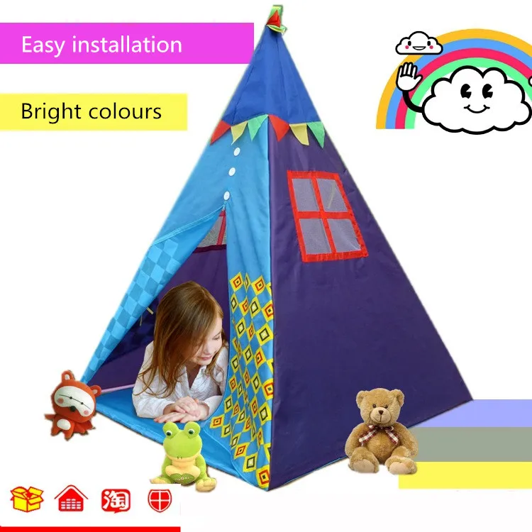 

Children's Durable Triangle Indoor Princess Tent Children's Game Room Outdoor Camping Girl's Toy House Foldable