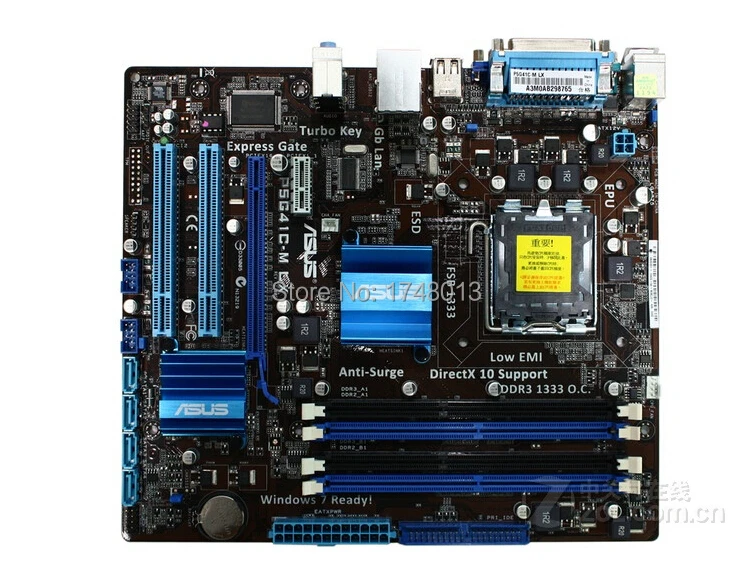 Free shipping  original motherboard P5G41C-M LX DDR2 DDR3 LGA 775 All solid Desktop motherborad