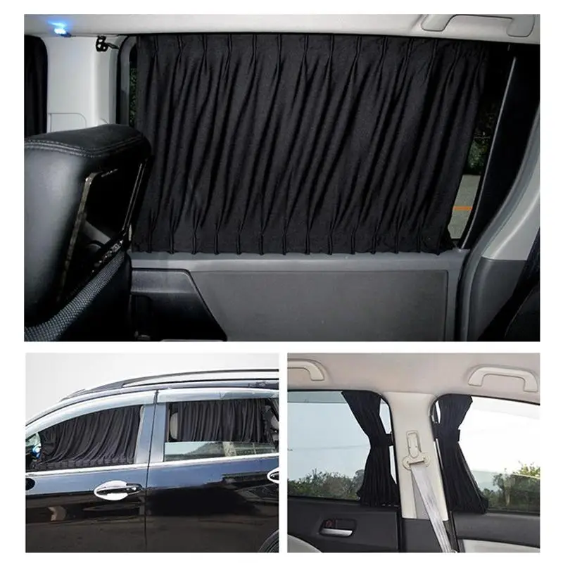 2 шт авто боковое окно УФ Защита занавес автомобиля скользящий экран окна(бежевый