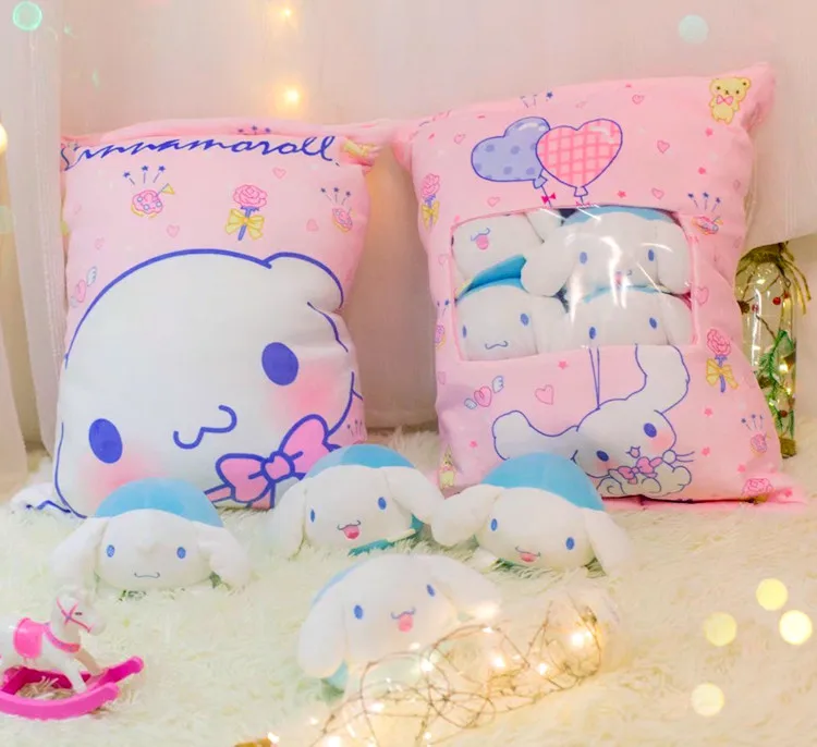 Супер милый ЦУМ Cinnamoroll большие уши собака мелодия мультфильм кукла подушка, плюшевые игрушки в 1 мешок для детей Подарки для девочек