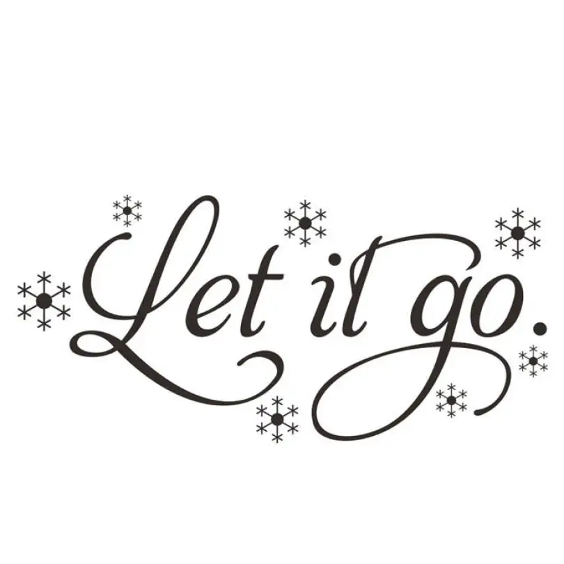 Home Decor New Let It Go Kid's Room Snow Vinyl Frozen Wall Sticker Home Wall Words Decor wall sticker Home Deco mirror AU3