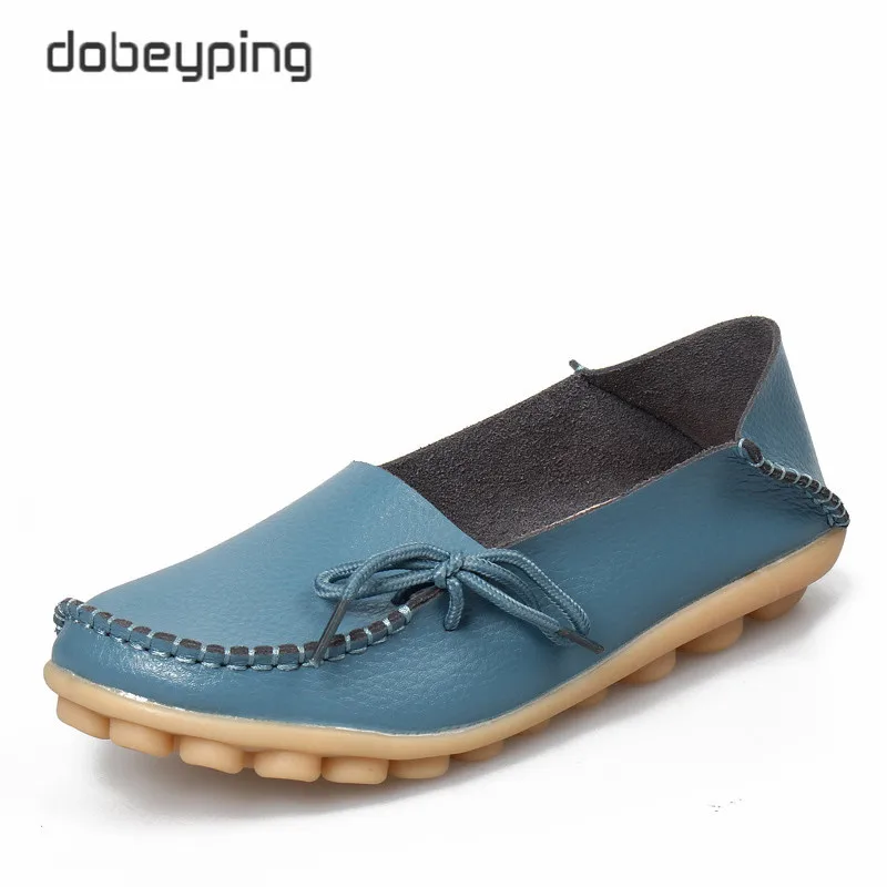 Neue Frauen Reale Lederne Schuhe Mokassins Mutter Faulenzer Weiches Freizeit Wohnungen Weiblich Driving Freizeitschuhe Größe 35-44 In 24 Farben