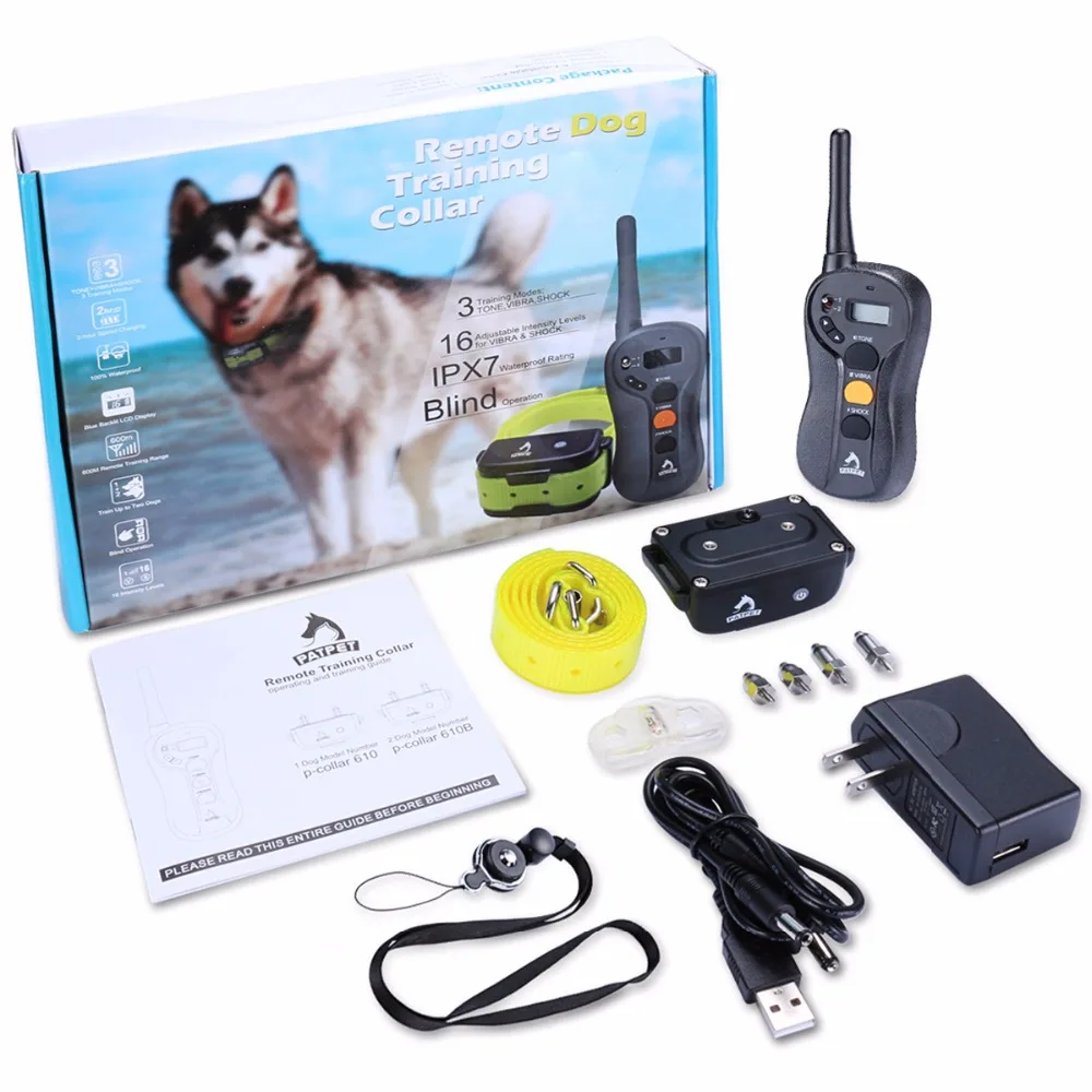 PATPET Dog Training collar Blind Operation Shock Collar remote Training Dog anti bark collar