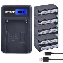 NP-F750 литий-ионная аккумуляторная батарея 5200mAh(4-Pack) и ЖК-Зарядное устройство USB для sony NP-F750 NP-F770 видеокамера светодиодный светильник D& F