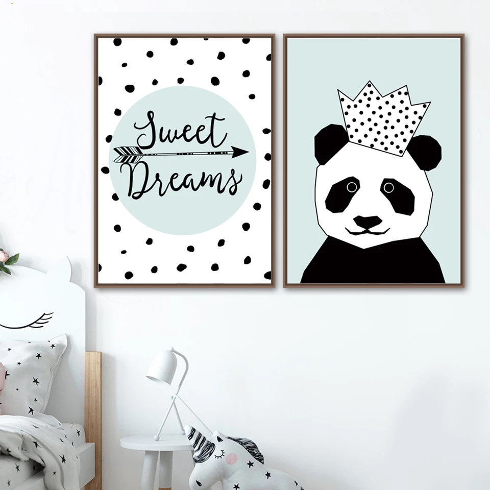 Canvas-Painting-Wall-Art-Print-Crown-Panda-Animal-Nordic-Style-Kids-Decoration-Posters-And-Prints-Wall (1)