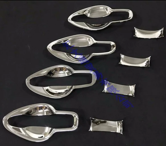 

For Nissan Qashqai 2018 2019 ABS Chrome Door Handle Bowl Cover Cup Cavity Trim Insert Catch Molding Garnish