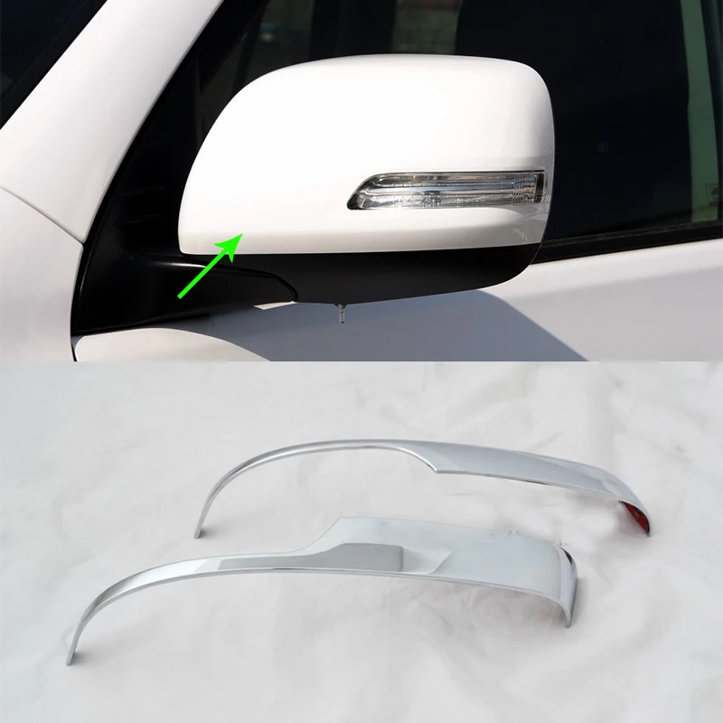 

OUBOLUN ABS car accessories Car body kits door mirror scuff plate cover For TOYOTA 2014 Prado