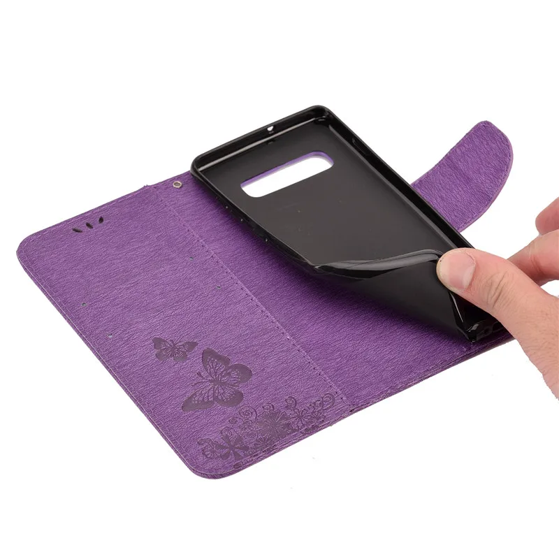 Leather Case on For Etui Samsung Galaxy S10 S8 S9 Plus S7 Edge A6 A7 A9 J4 J6 Plus 2018 J3 J5 2017 Note 9 8 Case Cover Phone Bag cute samsung cases