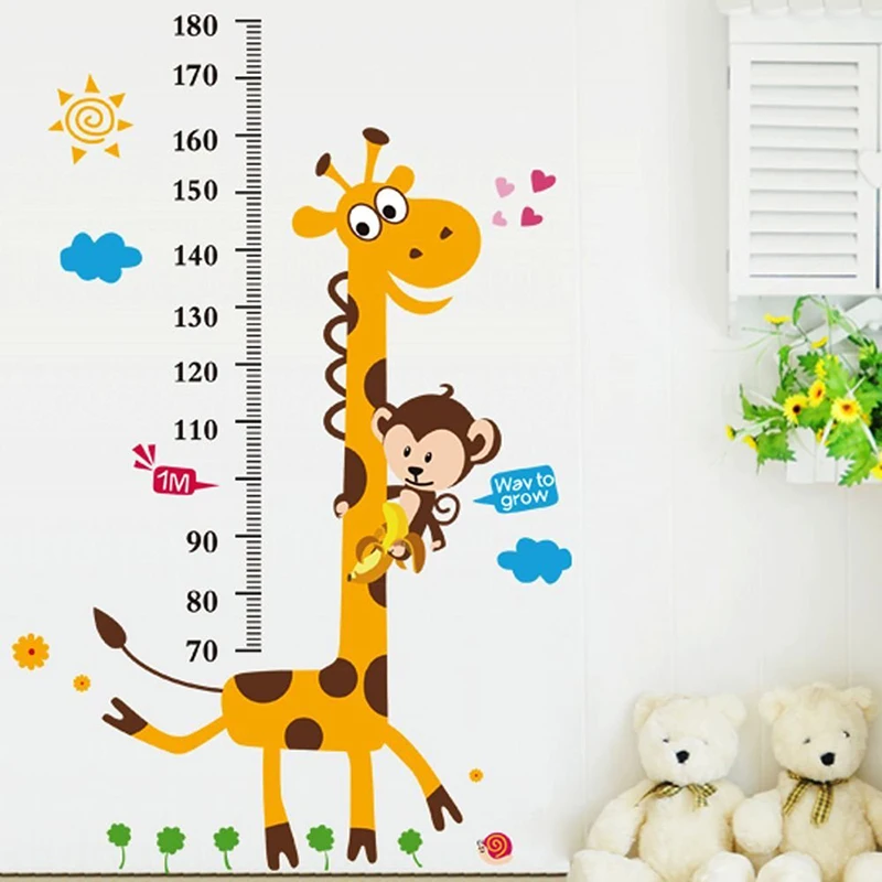 Art Wall Height Measure Stickers Flat Wall Sticker/Decor Child Height