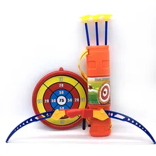 [Забавный] стрельба игра моделирование лук стрела пластиковая мягкая присоска стрела с мишенью набор стрельба из лука sprots игрушки на открытом воздухе дети мальчик подарок