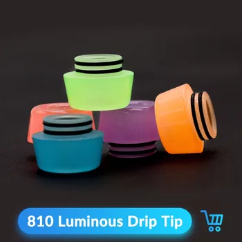 

Quartz Banger 810 Drip Tip Resin Luminous Wide Bore Mouthpiece for RTA RDA Atomizer Vaporizer Tank E Cigarette Vape Accessories