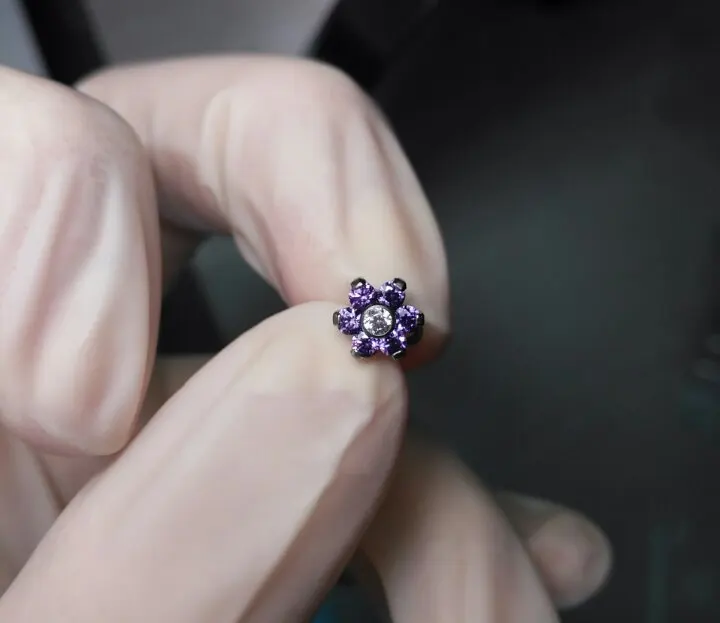 Серьги гвоздики из титана 1 2 х6 мм|sexy body jewelry|body jewelrydermal piercing |