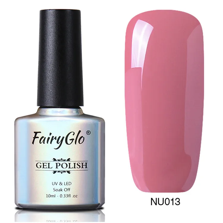 FairyGlo розовое золото УФ-гель для ногтей Блестящий Блеск замачиваемый 10 мл гель лак для ногтей телесный лак для ногтей Блестящий - Цвет: 13
