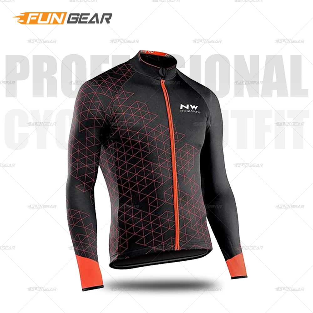 Ropa Ciclismo Invierno зимняя велосипедная одежда, Майки для велоспорта, комплект Northwave, теплая флисовая одежда с длинным рукавом для MTB, Мужская одежда, Майо