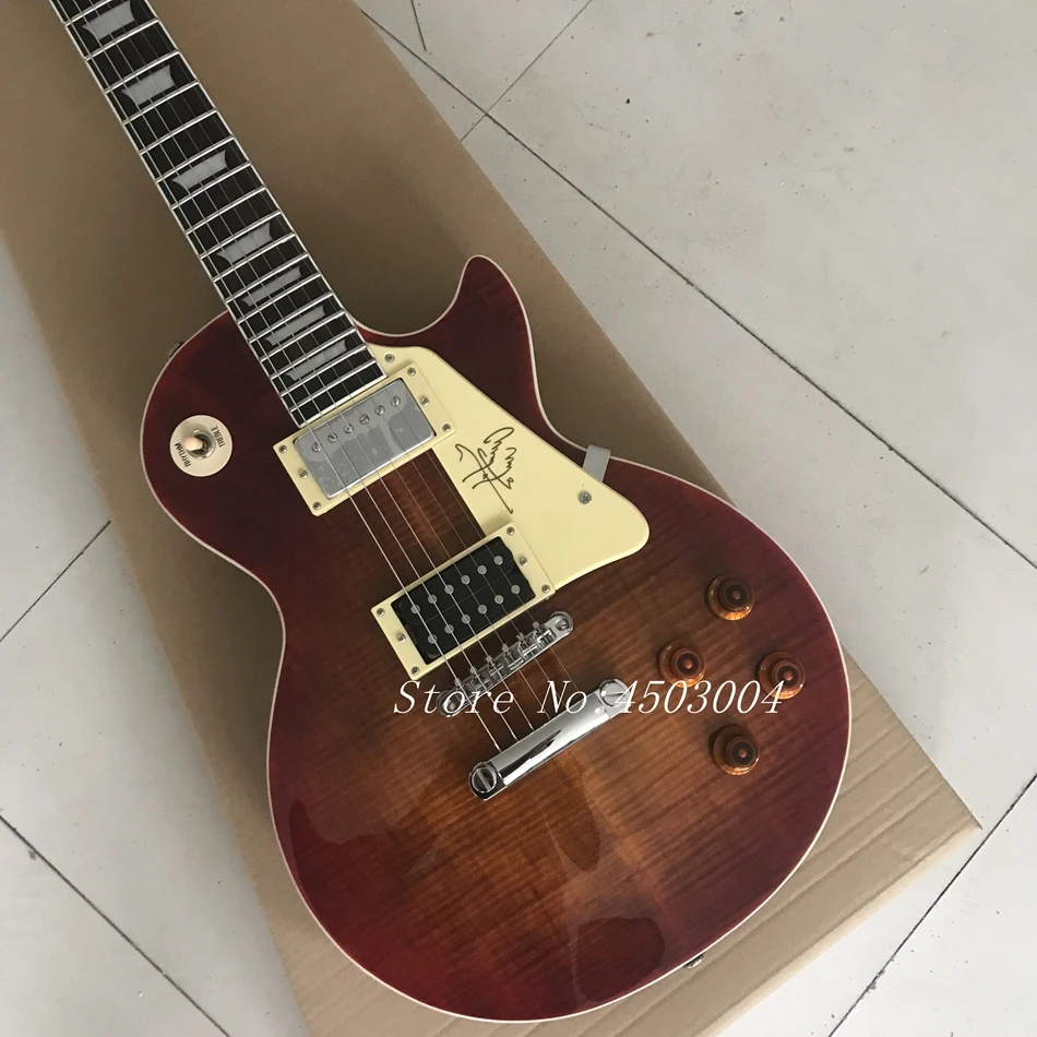

GibTop brand 1959 R9 electric guitar with les Tiger Flame paul and Standard LP 59 for beginner